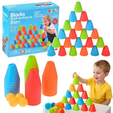 Szybkie Kubeczki 3w1 LeanToys