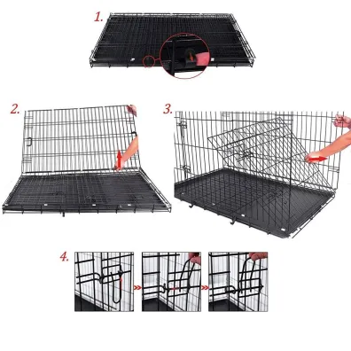 Songmics Transporter skadany dla psa 91 cm metalowy czarny