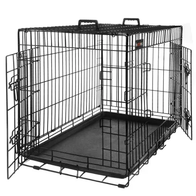 Songmics Transporter skadany dla psa 91 cm metalowy czarny