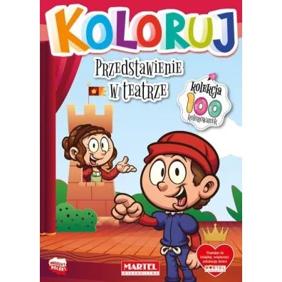 Przedstawienie w teatrze. Koloruj