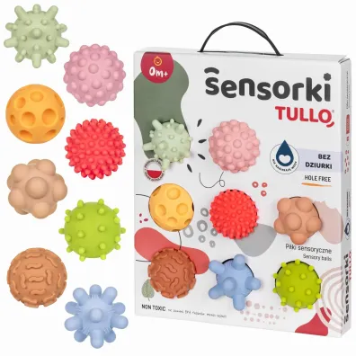 Sensorki Tullo Pi�ki sensoryczne 8 szt. bez dziurki pastelowe
