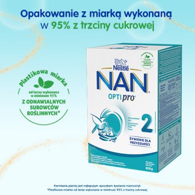 Nestle Nan Optipro 2 Mleko następne dla niemowląt po 6 miesiącu 800 g