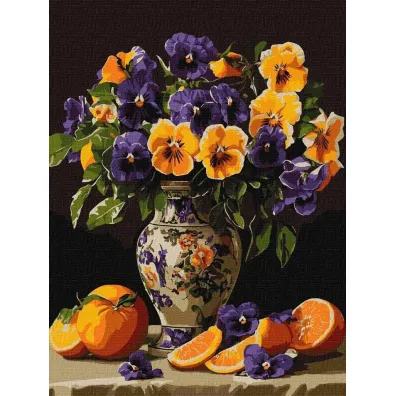 Ideyka Malowanie po numerach - Wdzi�czne bratki 30x40cm