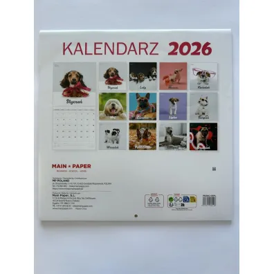 Cervantes Kalendarz 2026 �cienny Najlepsi przyjaciele Psy