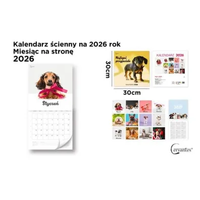 Cervantes Kalendarz 2026 �cienny Najlepsi przyjaciele Psy
