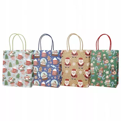 incood. Torebka prezentowa 21x21,5cm ba�wany Miko�aje mix