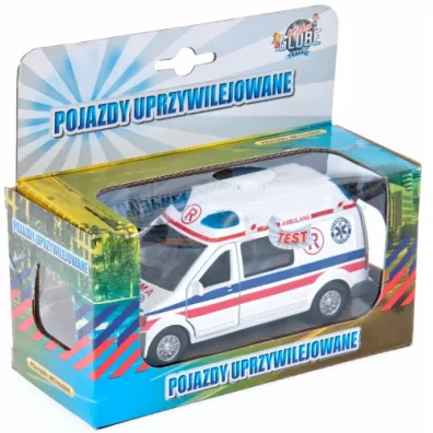 Auto Pogotowie metalowe z d�wi�kiem 12cm  HKG003P Hipo