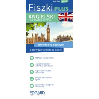 Fiszki plus. Angielski. Czasowniki i czasy. Poziom A2-B2