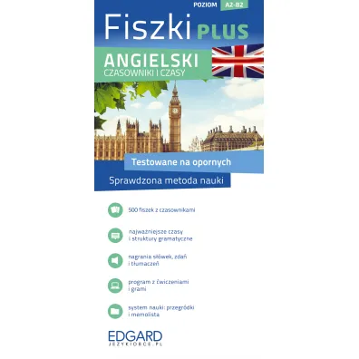 Fiszki plus. Angielski. Czasowniki i czasy. Poziom A2-B2