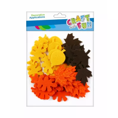 Craft with Fun Ozdoba dekoracyjna filcowa samoprzylepna Li�cie kolorowe 463766