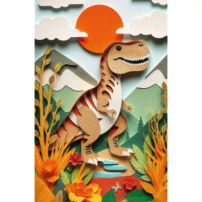 Puzzle z efektem 3D 160 el. Paper Art: Dinozaur Trefl