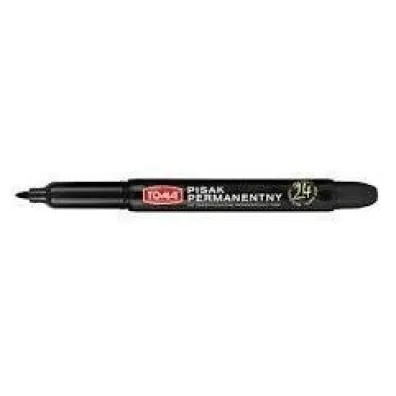Toma Pisak marker permanentny okr�g�y czarny cienki TO-324