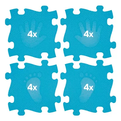 Askato Mata pod�ogowa Magic Set niebieska - 16 element�w