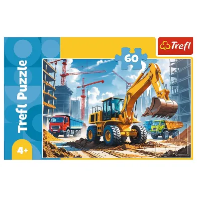 Puzzle 60 el. Traktor koparko - �adowarka Trefl