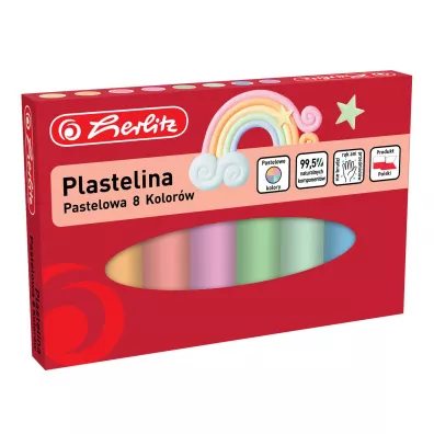 Herlitz Plastelina pastelowa 8 szt.