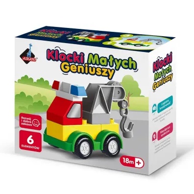 Klocki ma�ych geniuszy Autko 6 element�w
