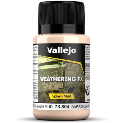 Vallejo: 73.804 - Weathering FX - Splash Mud - Light Brown 40ml