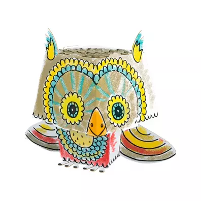 Kolorowanka CubeHead 3D, "Sowa", Normal
