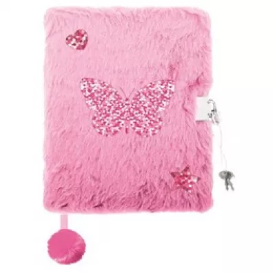 Pami�tnik A5 w�ochacz z k��dk� My Little Friend Shiny Butterfly 96 kartek