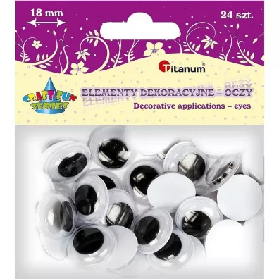 Titanum Oczy bez kleju i rz�s 18 mm