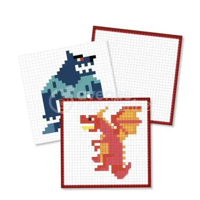Kolorowanka Graffy Pixel Fantastyczne stworzenia