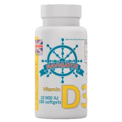 Navigator Vitamin D3 10000 IU Suplement diety 180 kaps.