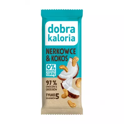 Dobra Kaloria Baton owocowy kokos i orzech 35 g