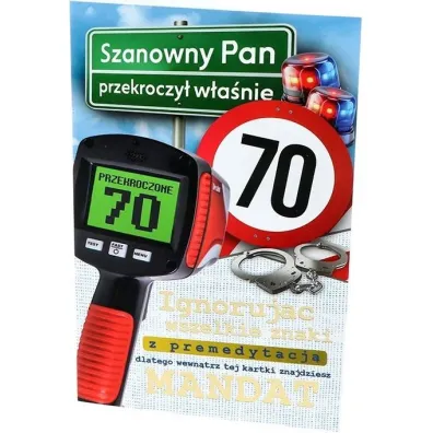 Yeku Karnet Urodziny 70