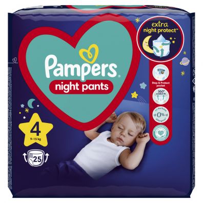 Pampers Night Pants Pieluchomajtki rozmiar 4 (9-15 kg) 25 szt.
