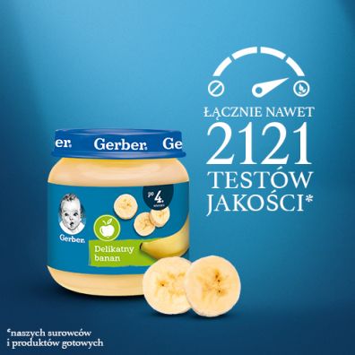 Gerber Deserek delikatny banan dla niemowlt po 4 miesicu 125 g