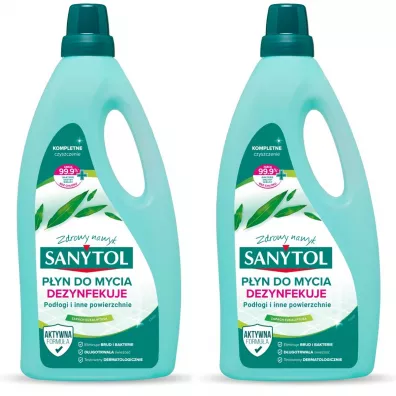 Sanytol P�yn uniwersalny do mycia i dezynfekcji pod��g i innych powierzchni o zapachu eukaliptusa Zestaw 2 x 1 l