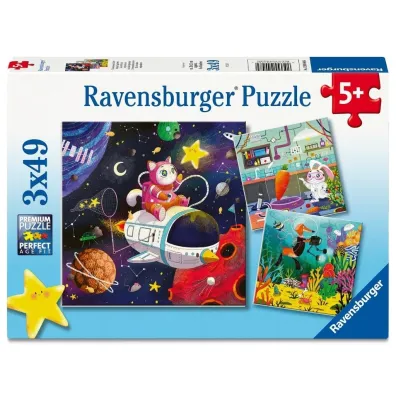 Puzzle dla dzieci 3x49 el. 2D Dzieci i nauka Ravensburger