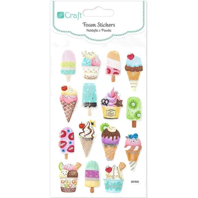 Dalprint Naklejki z pianki lody 15 szt.