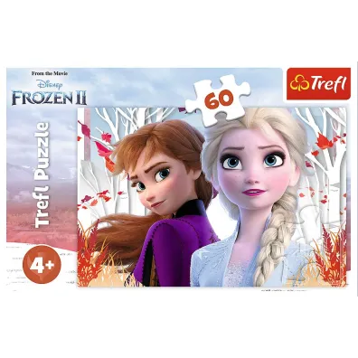 Puzzle 60 el. Zaczarowany �wiat Anny i Elsy Trefl