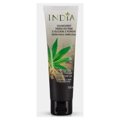 India Krem do r�k ochronny z olejem z konopi 100 ml