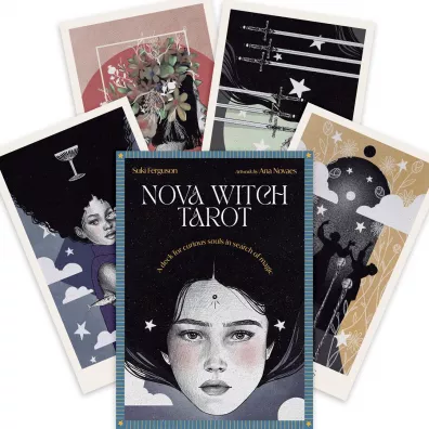 Nova Witch Tarot, karty do wrenia, niebieskie