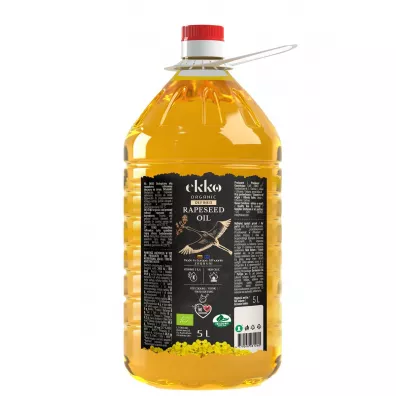 Ekko Olej rzepakowy rafinowany t�oczony na zimno 5 l Bio