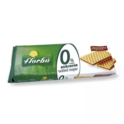 Florbu Wafelki nadziewane kakaowe bez dodatku cukru 150 g