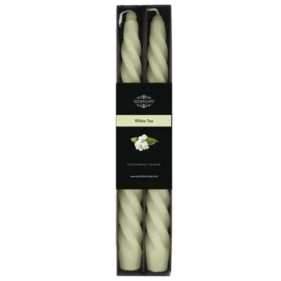 wieca stoowa zakrcona White Tea 2 szt.
