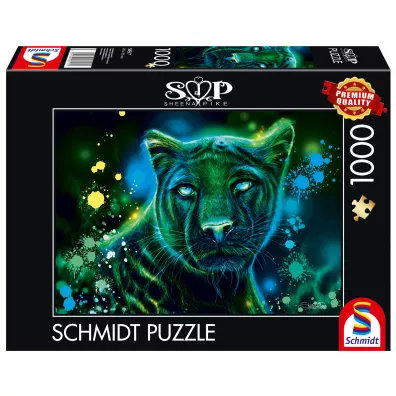 Puzzle 1000 el. Sheena Pike Zielono-niebieska pantera Schmidt
