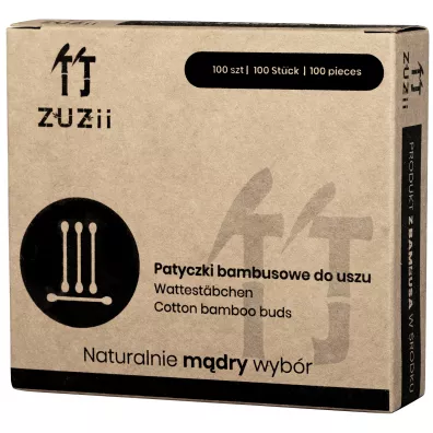 ZUZii Bambusowe patyczki kosmetyczne do uszu 100 szt.