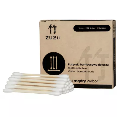 ZUZii Bambusowe patyczki kosmetyczne do uszu 100 szt.
