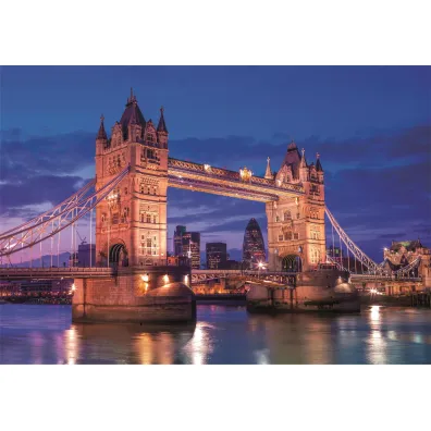 Puzzle 1000 el. Compact Tower Bridge at night Clementoni