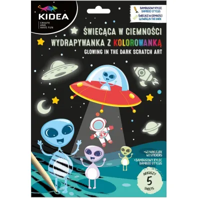 Wydrapywanka z malowank� �wiec�ca Kosmos