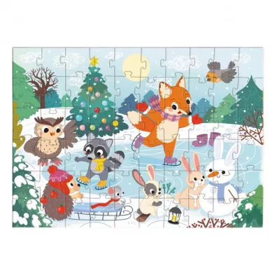 Puzzle 60 el. Pory roku. Zabawa na �y�wach Dodo