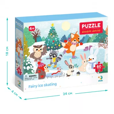Puzzle 60 el. Pory roku. Zabawa na �y�wach Dodo