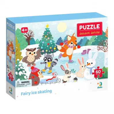 Puzzle 60 el. Pory roku. Zabawa na �y�wach Dodo