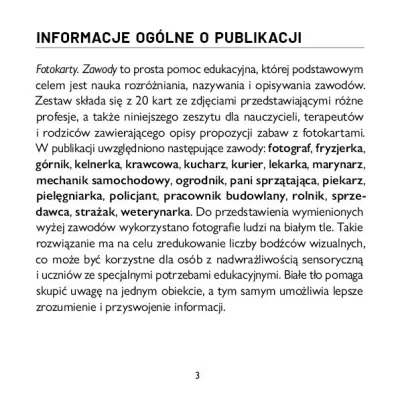 Fotokarty Zawody Uniwersalna pomoc edukacyjna
