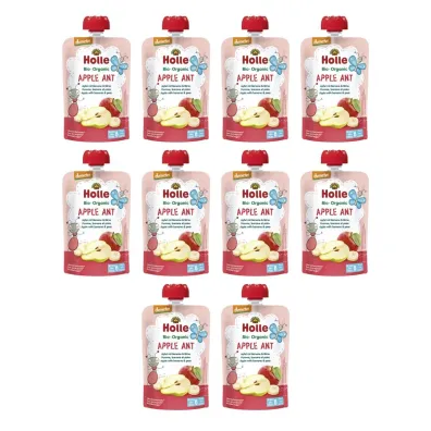Holle Mus Jab�kowa mr�wka (jab�ko - banan - gruszka) od 6 miesi�ca Demeter Zestaw 10 x 100 ml Bio
