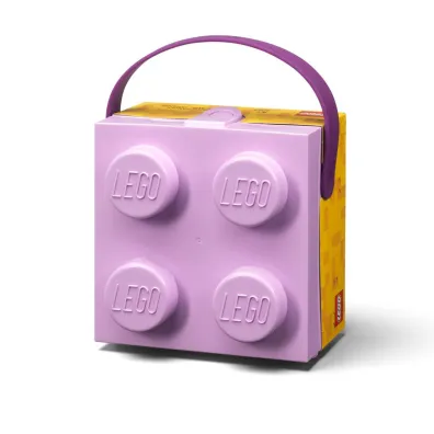 Lunchbox klocek LEGO z r�czk� Fioletowy
